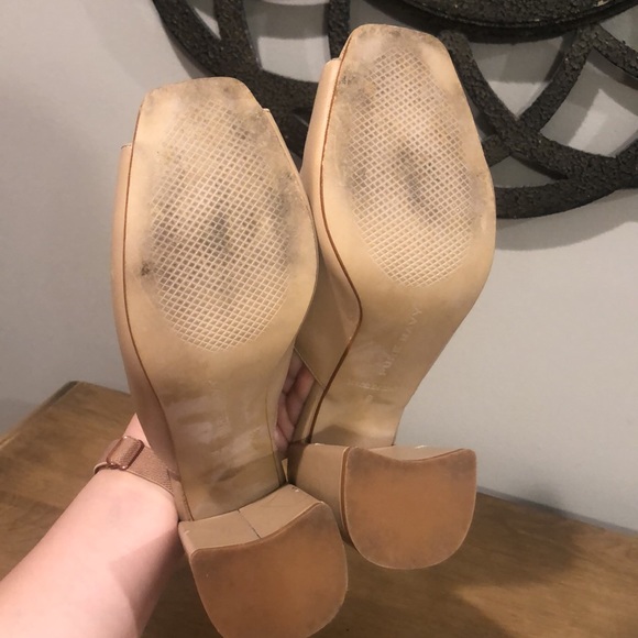 Pure Navy tam block mule heels - Picture 2 of 7